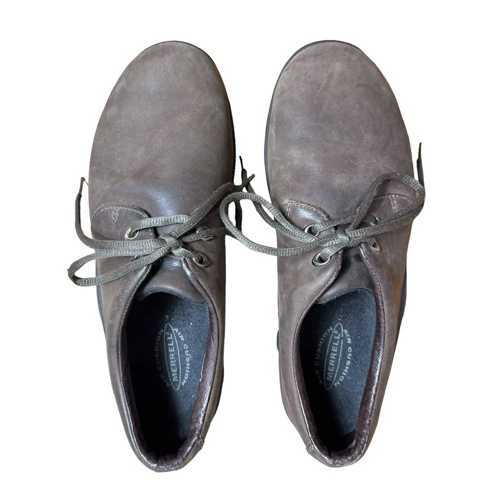 Merrell Jungle Smooth Dark Brown Leather Lace Up Mens Shoes